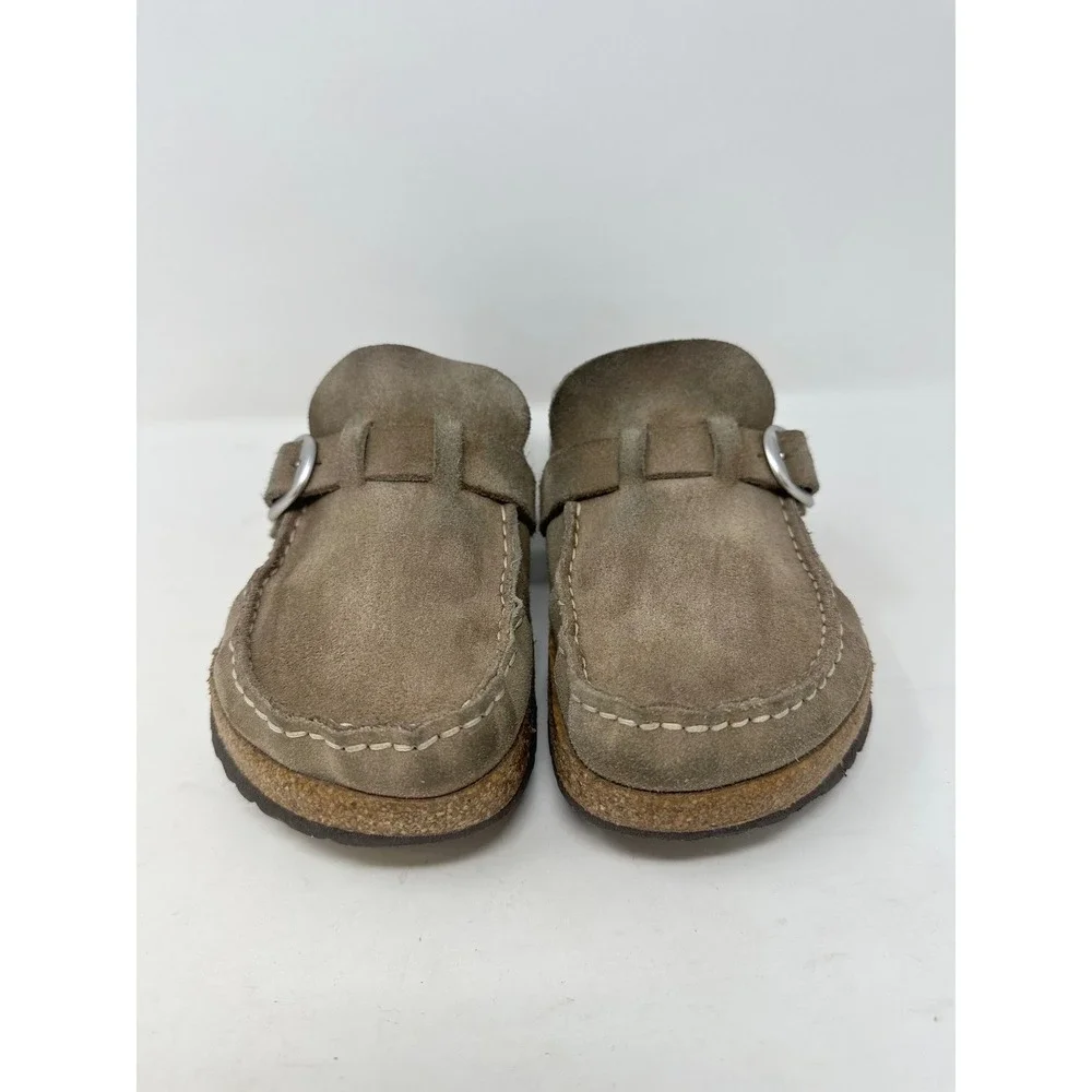 Birkenstock Buckley Suede Clog Gray Taupe 40 / Womens US 9-9.5
